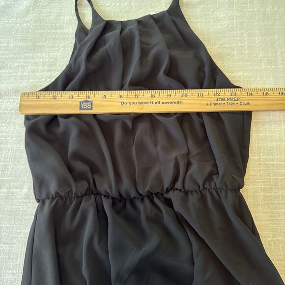 Francesca’s Blue Rain Black Chiffon Halter Dress New With Tags Women’s Sz‎ Small - Picture 6 of 8